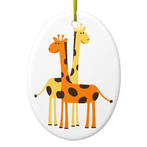 Vintage lego ceramic giraffe figurine laying down 3.5 taiwan republic of china. Cute Funny Giraffe Pair Ceramic Ornament | Zazzle.com ...