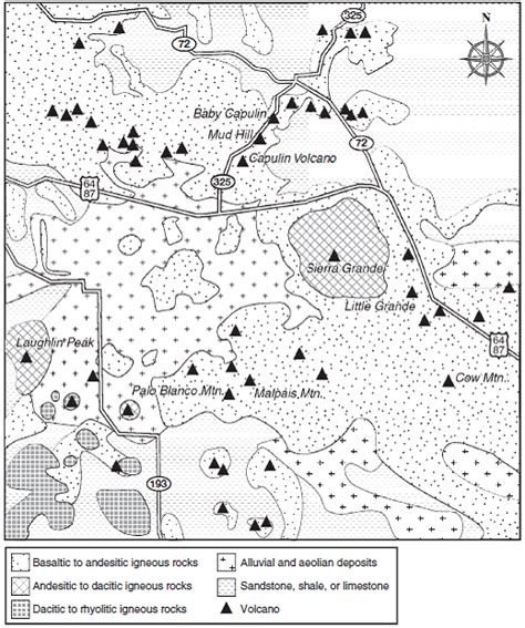 Many of the cones have associated lava flows. Solved: According to Figure 17.6, Capulin volcano is ...