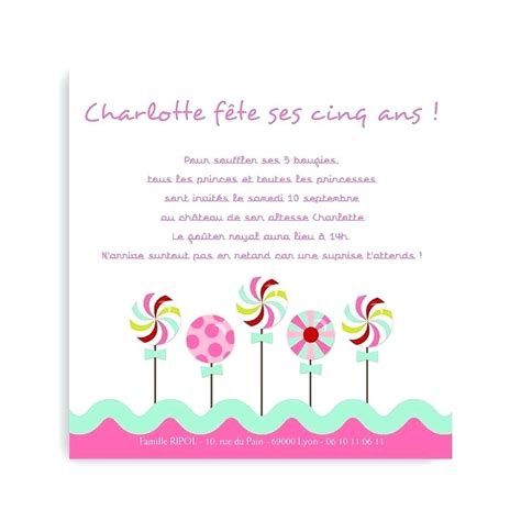 Carte Anniversaire Fille 5 Ans