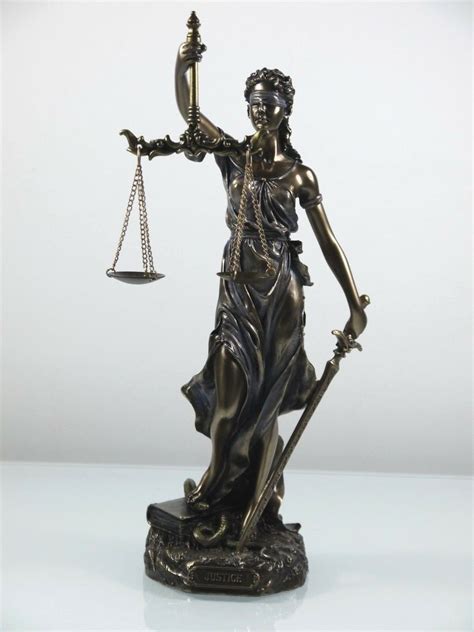 Themis means divine law rather than human ordinance, literally that which is put in place, compared with títhēmi (τίθημι), meaning to put. Greek Goddess Themis Statue Bronze Finish Figurine Blind ...