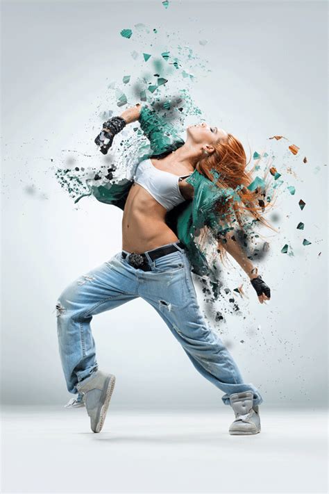 Dance of the butterfly poses and props. Gif Animated Shatter Photoshop Action | Dance poses