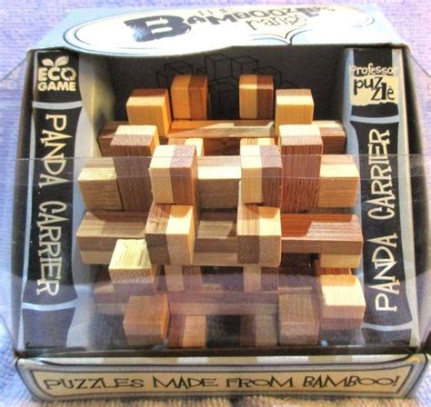 Eco 3d bamboo board games, 100% sustainably forested bamboo very addicting games, once you start, you don`t want to stop ages: Bamboozlers Bamboo 3D Extreme Puzzle Panda Carrier Game ...