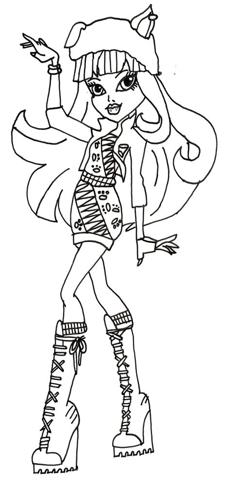 Show them your love and affection and let them show their artistic and creative sides. Free Printable Monster High Coloring Pages: Howleen Wolf ...