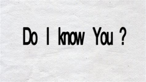 How do i know if i diabetes. "Do I Know You?" - YouTube