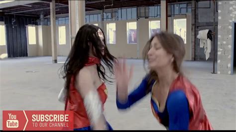 How do we know they're the hottest? Two superheroine fight - YouTube