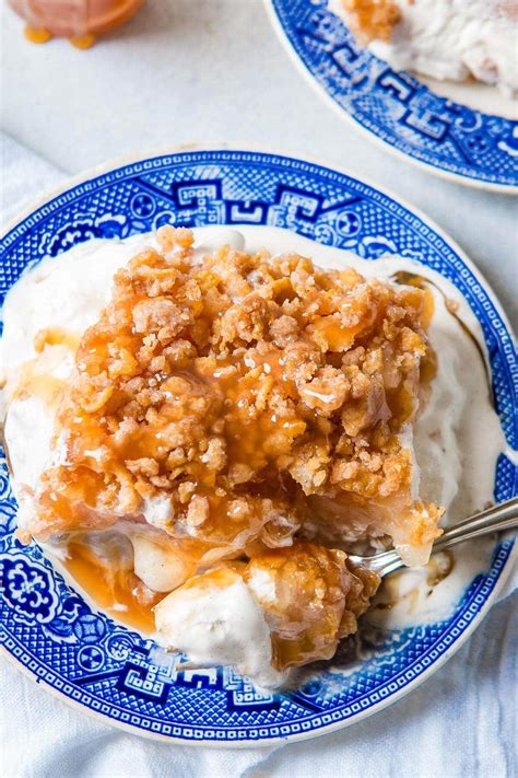 #sweetcreampiedessertrecipes (sweet cream pie dessert recipes). Apple Pie Fried Ice Cream Cake + Video - Oh Sweet Basil