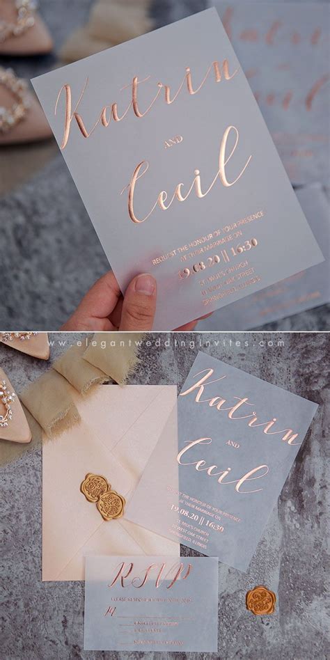 We at the wedding cards online, design most beautiful indian wedding invitations. Rose Colored Glasses Rose Gold Foil on Vellum Paper ...