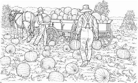 All things bright and beautiful, all creatures great and small. Harvesting Pumpkin At Farm Life Coloring Pages : Bulk ...