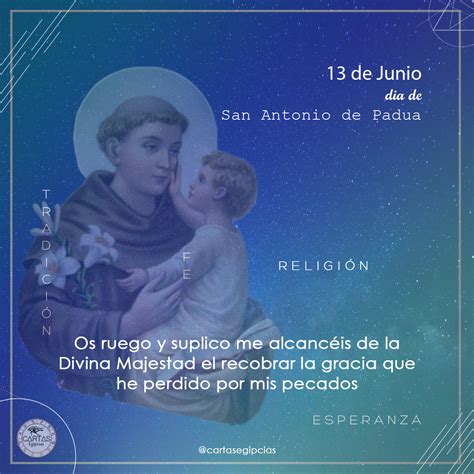 Ahora bien, la primera lectura será del profeta ezequiel mientras que la segunda lectura es de la carta de pablo a los corintios. 13 de Junio: Día de San Antonio de Padua - Cartas Egipcias