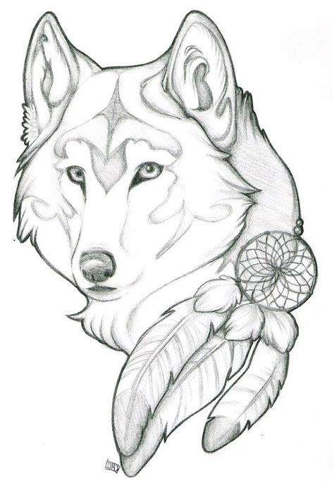 Make it color based like something yellow. easy-things-to-draw-when-your-bored-wolf-dreamcatcher ...