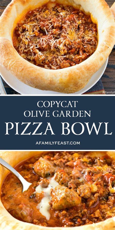 Turn the zeppole once or twice, cooking until golden. Copycat Olive Garden Pizza Bowl - A Family Feast® in 2020 ...