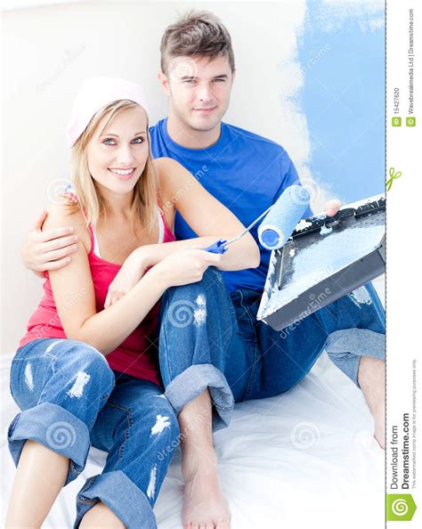 Check spelling or type a new query. Loving Couple Painting A Room Together Stock Photo - Image ...