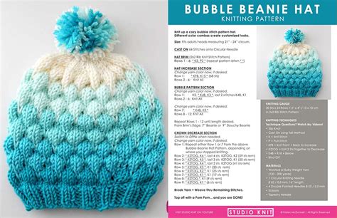 Our hats knit patterns collection. Bubble Beanie Hat Pattern for Knitters | Studio Knit