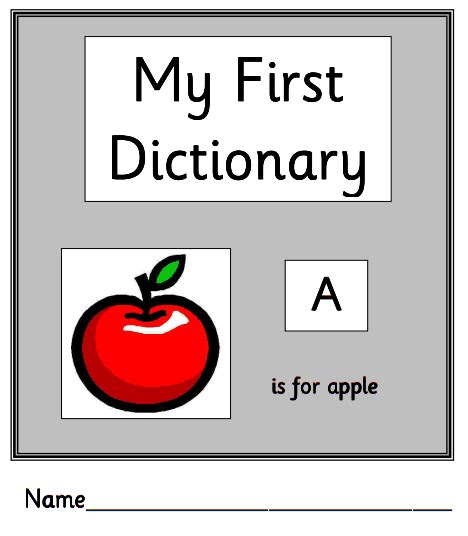 My First Dictionary - A handy blank A-Z Dictionary to support pupils learning dictionary skills ...