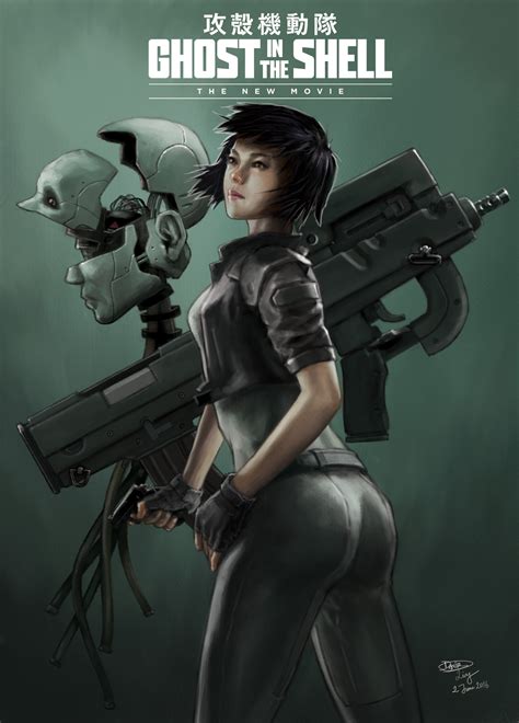 Ghost in the shell japanese poster poster. Ghost in the Shell fanart movie poster by brinjal on ...