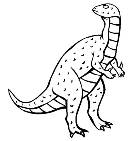 Iguanodon was a large dinosaur that had a large thumb spike, which was probably used against predators. Iguanodon Coloring Page - Coloring Home