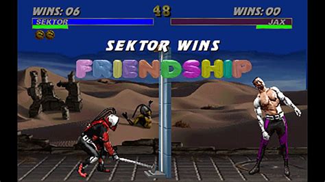 (hold lk), f, f, hk teleport: Ultimate Mortal Kombat 3 - Sektor - Friendship - YouTube