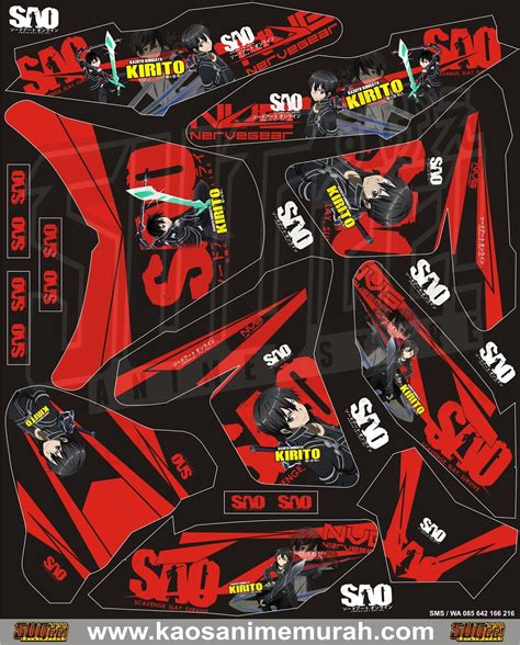 Wa sticker has more than 10 categories of stickers. Yamaha X Ride Kirito SAO ~ U'rdesign