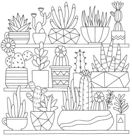 Compile your own aesthetic coloring pages collection. 13 Best Succulent & Cactus Coloring Books & Pages ...
