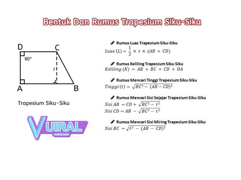 Maybe you would like to learn more about one of these? Rumus Mencari Sisi Miring Trapesium Siku Siku ...