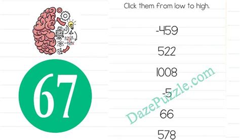 Brain test level 113 can't start. Brain Test Level 67 Click them from low to high Answer ...