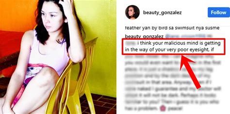 As reported on push, the former pinoy big brother star announced the. Beauty Gonzalez Slams Netizen Due To Malicious Remark On ...