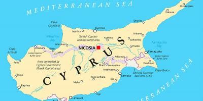 Republica cipruκυπριακή δημοκρατίαkypriakí dimokratía (greacă) kıbrıs cumhuriyeti (turcă). Cipru localizare pe harta - Hartă care arată Cipru (Europa ...