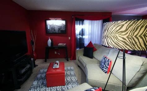 See more ideas about zebra rug zebra interior. LIVING ROOM WITH ZEBRA PRINT & RED | Living room decor, Living room, Decor