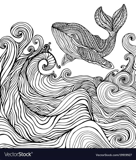 The basic properties of waves are measurable in units of distance and time. Whale and ocean waves coloring page for children and ...