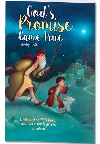 God is not like us…he never forgets his promises. God's Promise Came True Activity Book (Ages 7-11) | My ...