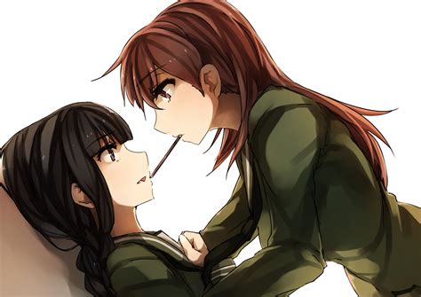 Nay, it practically gets bullied. kantai, Collection, Girls, Black, Hair, Braids, Brown ...