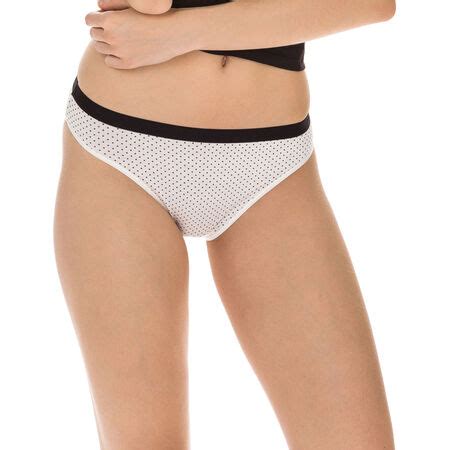 … pour moi high leg brief floral. Pack of 3 pairs of Les Pockets cotton knickers with black bow