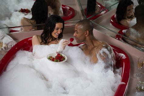 Add a bottle of champagne and this is must for your couples bucket list. Heart Shaped Tubs | Paradise Stream Resort | Cove Haven Resort