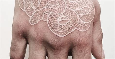 A great example of pale skin with a white skin tattoo, it still works. 24 White Ink Tattoos That No One In The Office Will Even ...