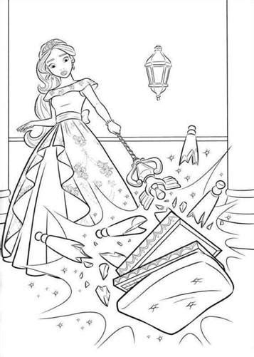 Princess elena of avalor and sister isabel colouring page. Kids-n-fun.com | 44 coloring pages of Elena of Avalor