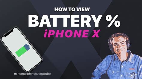 How do i check my battery percentage? How To Check Battery Percentage on iPhone X - YouTube