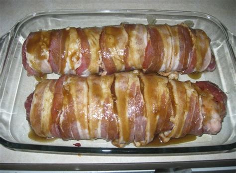 How many minutes per pound for pork loin? Two Arms Two Hold You: Brown Sugar Glazed, Bacon Wrapped ...