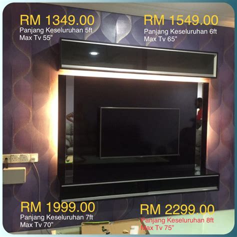 Mendapatkan gaya yang unik untuk visi unik anda. FREE INSTALL & BRACKET TV Kabinet Tv Gantung Harga ...