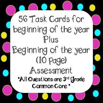 These reading worksheets will help kids practice their comprehension skills. 4th Grade Beginning & End of the Year Task Cards and ...