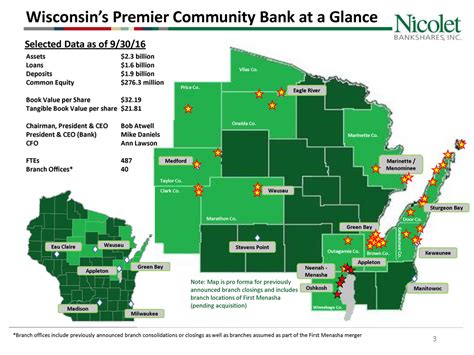 Locate your favorite store in your city. 2 Pages Contents 3 - 14 Overview of Nicolet Bankshares Inc ...