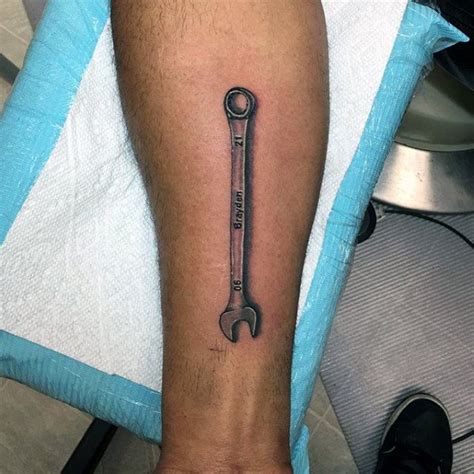 Tattoos are art too and the only difference is that the art is on a canvas that is a human body instead of an inanimate object. 60 Wrench Tattoo Designs For Men - Tool Ink Ideas