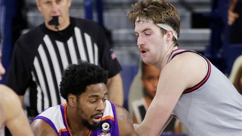 Drew timme's mom said he would have to shave his mustache if @zagmbb made it to the #sweet16! Gonzaga's Drew Timme allows NSU's Larry Owens mustache celebration use