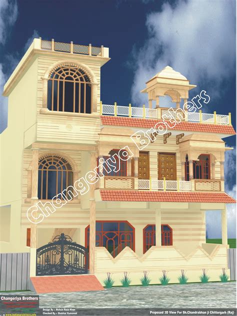 Use the images of our community to find home inspiration then create your own project and make amazing hd images to share with everyone! Rajasthani Stayle Dhopur Design Elevation | 3D Naksha