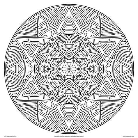 Link), you can take a printable coloring. Geometric Coloring Pages For Adults To Print at ...