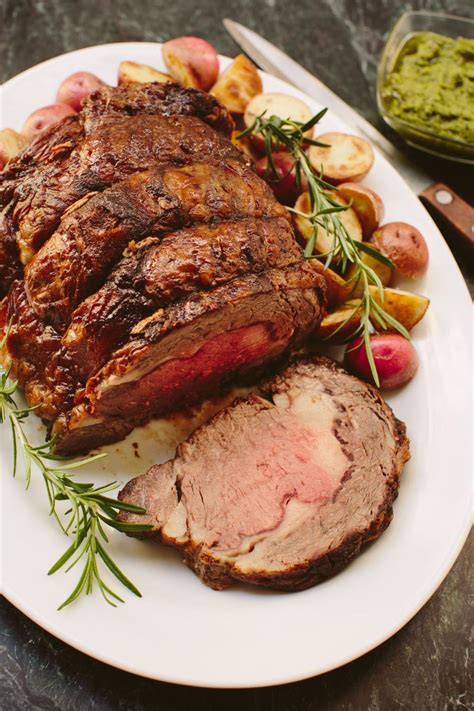 Stick the metal probe of a digital meat thermometer into the center of the roast (so the point is in the direct center, not touching any bones). Stand Rib Roast Christmas Menu : It's a perfect ...