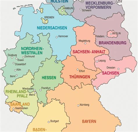 Brd) besteht aus flächenmäßig ist es das drittgrößte bundesland deutschlands. Allgemeines zu den 16 deutschen Bundesländern | Bund für ...