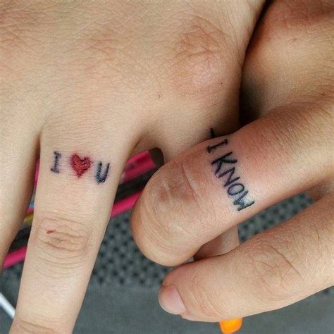 What's more, wedding ring tattoos are exponentially less. Cute couple tattoos, Matching tattoos, Finger tattoos for ...