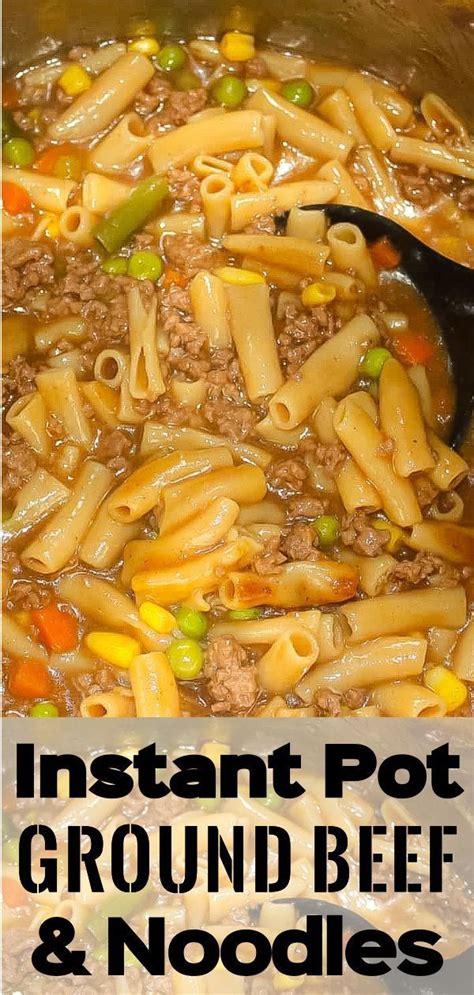 This easy chili recipe is made with ground beef, beans, and a simple homemade. Instant Pot Ground Beef and Noodles is a gluten free ...