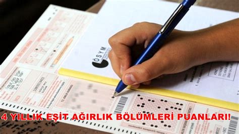 Eşit ağırlık alanında tercih edilebilecek bölümlerin tamamını taradım. 4 yıllık eşit ağırlık bölümleri taban puanları 2019 ...