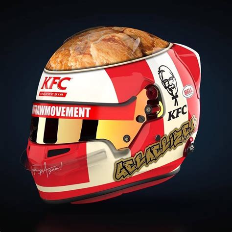 Juan pablo won the indy championship, the indy 500, multiple f1 c. OT Sean Gelael is running a KFC Bucket helmet in F2 this ...